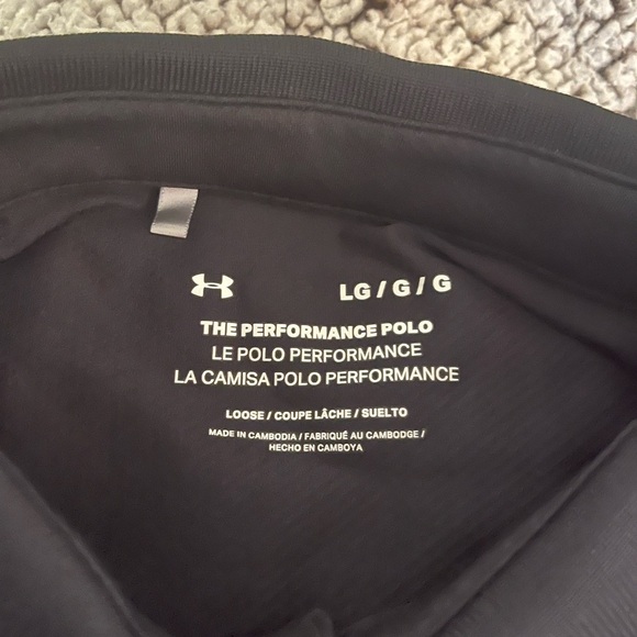 Under Armour men’s black performance golf polo size large - Picture 2 of 3